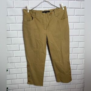 Alessandro Dell'Acqua Tan Button Detail women Pants Size 44